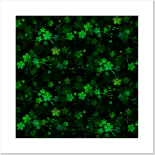 Bright Neon Green Cherry Blossom Flowers and Vines Posters and Art